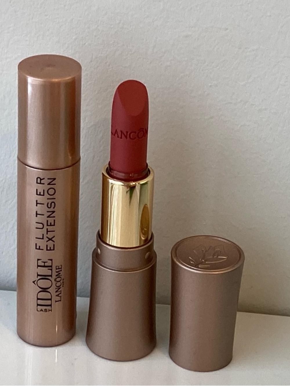 Lancome Black Mascara & Mini Lipstick NWT